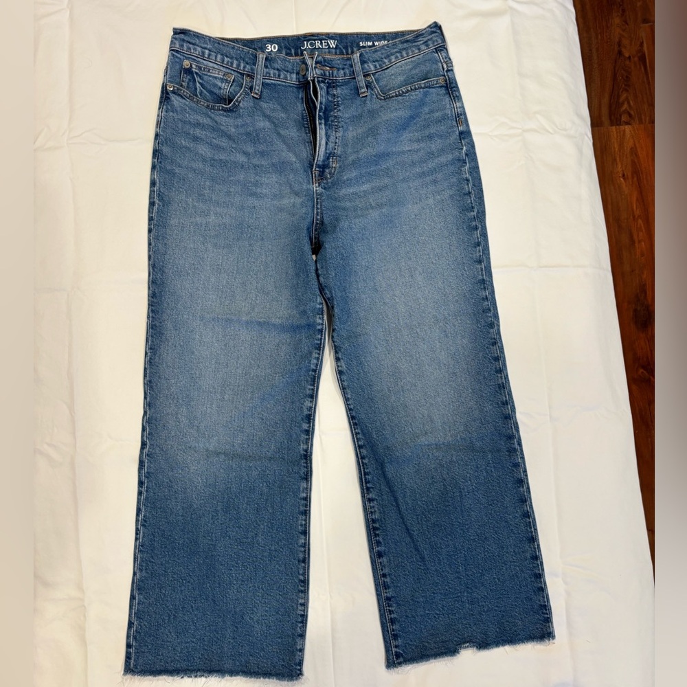 J. Crew Women's Slim Wide Leg Jeans